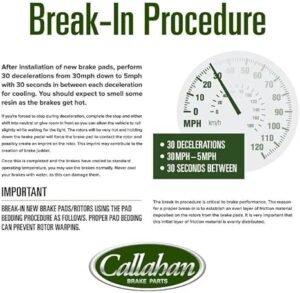 Callahan Brake Parts Front Brake Kit For Scion tC 2005-2010, Toyota Celica 2003-2005 [Model Specific] Replacement Brake Rotors and Ceramic Brake Pads - Image 6