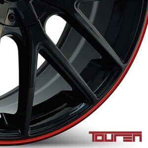 Touren TR60 3260 Wheel with Black Finish with Red Ring (16x7\"/5x100mm) - Image 3