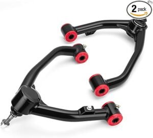 Upper Control Arms for 2007-2018 Chevy Silverado 1500, 2-4\" Lift Adjustable Tubular Steel Control Arm With Ball Joint Fit 2007-2014 GMC Sierra 1500 Avalanche Tahoe Yukon, UCA Replace Stock Forged Arms