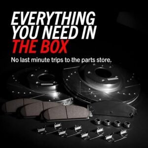 Power Stop K7348 Front and Rear Z23 Carbon Fiber Brake Pads with Drilled and Slotted Brake Rotors Kit For 2016 2017 Honda Accord [Application Specific] - Image 4