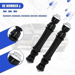 Sway Bar Links, K700432 K700538 Front Stabilizer Sway Bar End Link Suspension Kit Replacement for Chevrolet Silverado 1500 Cadillac Escalade Avalanche SuburbanTahoe GMC Sierra 1500 Yukon - Image 4
