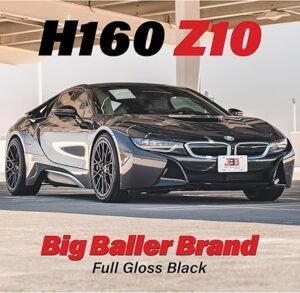 Big Baller Brand H160 Z10 Full Gloss Black Passenger Car Automotive Aluminum Car Wheels Fits Lug Vehicles, Passenger Car Rims, Bolt pattern 5x112, offset.+35mm, Hub 66.56mm for Ultimate Performance - Image 2