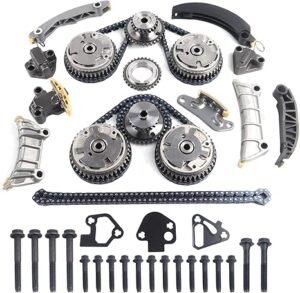 9-0753SVVT Engine Timing Chain Kit with VVT Sprocket Compatible with Buick Cadillac Chevrolet GMC Pontiac Saab Saturn Suzuki Acadia Traverse Enclave Caprice Equinox 2006-2015 Replace