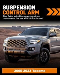 2-4\" Front Upper Control Arms For 2005-2023 Tacoma with Ball Joint, 2PCS Adaption 2-4\" Lift Suspension Kit Adjustable Control Arm, Replacement OEM Factory Suspension Arms - Image 2