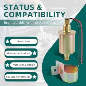 AUTOKAY Universal 6 Volt Electric Fuel Pump w/Installation Kit Inline Type 5-8 PSI 5/16 Inlet & Outlet Compatible with Carbureted Models E8011 SP1124 - Image 4