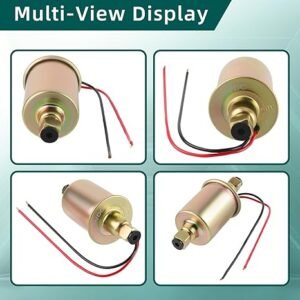 AUTOKAY Universal 6 Volt Electric Fuel Pump w/Installation Kit Inline Type 5-8 PSI 5/16 Inlet & Outlet Compatible with Carbureted Models E8011 SP1124 - Image 2