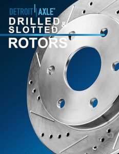 Detroit Axle - Brake Kit for Chevy Silverado Sierra 1500 Tahoe Yukon XL Suburban Escalade ESV Drilled & Slotted Brake Rotors Ceramic Brakes Pads Replacement Front and Rear - Image 3