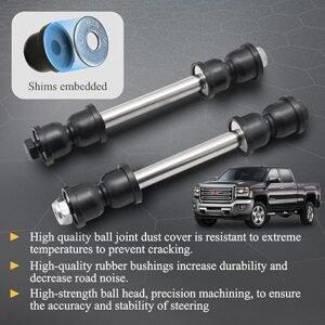 K700432 Front Stabilizer Sway Bar End Links for 2007-2016 Chevy Silverado 1500 Avalanche Tahoe Suburban/GMC Sierra Yukon/Cadillac Escalade K700538 - Image 4