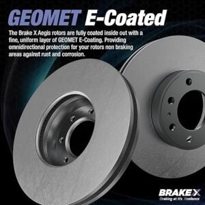 Front and Rear Brake Pads and Rotors Kit with brake caliper compression tool replacement for 2007-2009 Ford Edge | AEGIS GEOMET Coated Rotors and Alpha Ceramic Brake Pads - Image 4